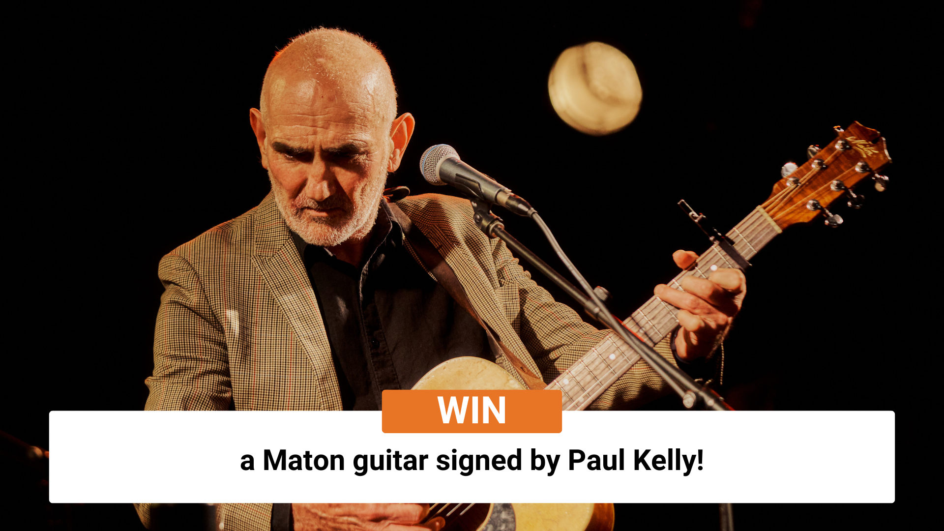 1 DAY ONLY! Buy Paul Kelly’s album Fever Longing Still to go in the draw to win a signed Maton guitar!